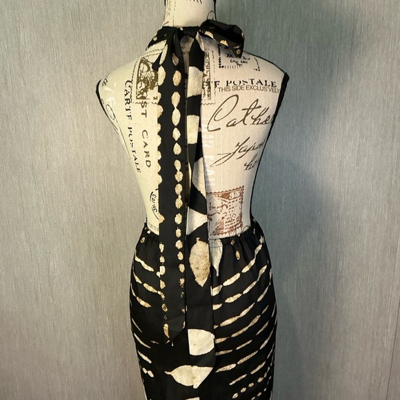 Banana Republic Elegant Black and Cream Halter Jumpsuit Size XL - Picture 6 of 16